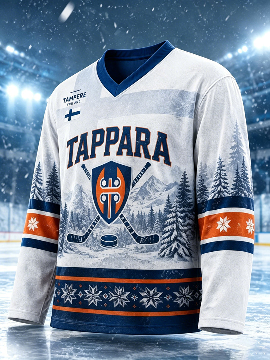 Miesten Suomen Jääkiekko Tappara V-kaula Pitkähiha T-paita