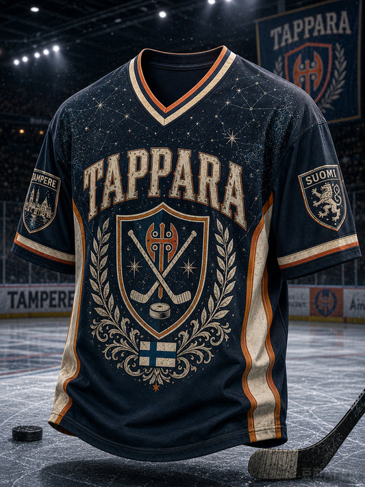 Miesten Suomen Jääkiekko Tappara V-kaula Lyhyt hiha päällä