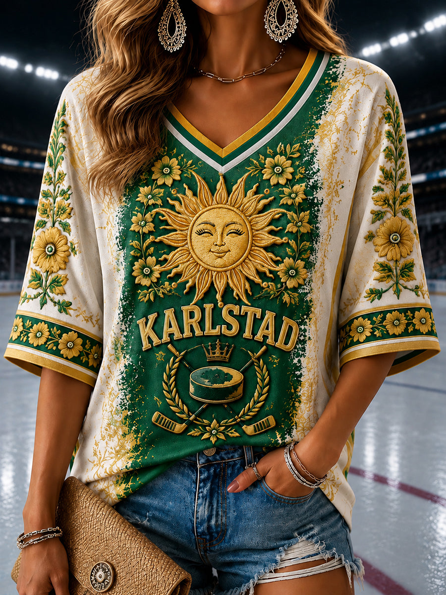 Karlstads Hockeyarv V-ringad T-shirt