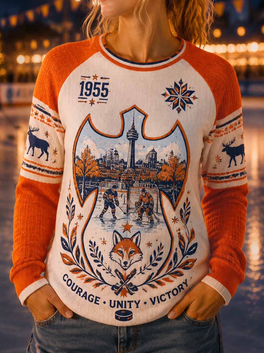 Naisten retro talvinen jääkiekkotilkkutakki