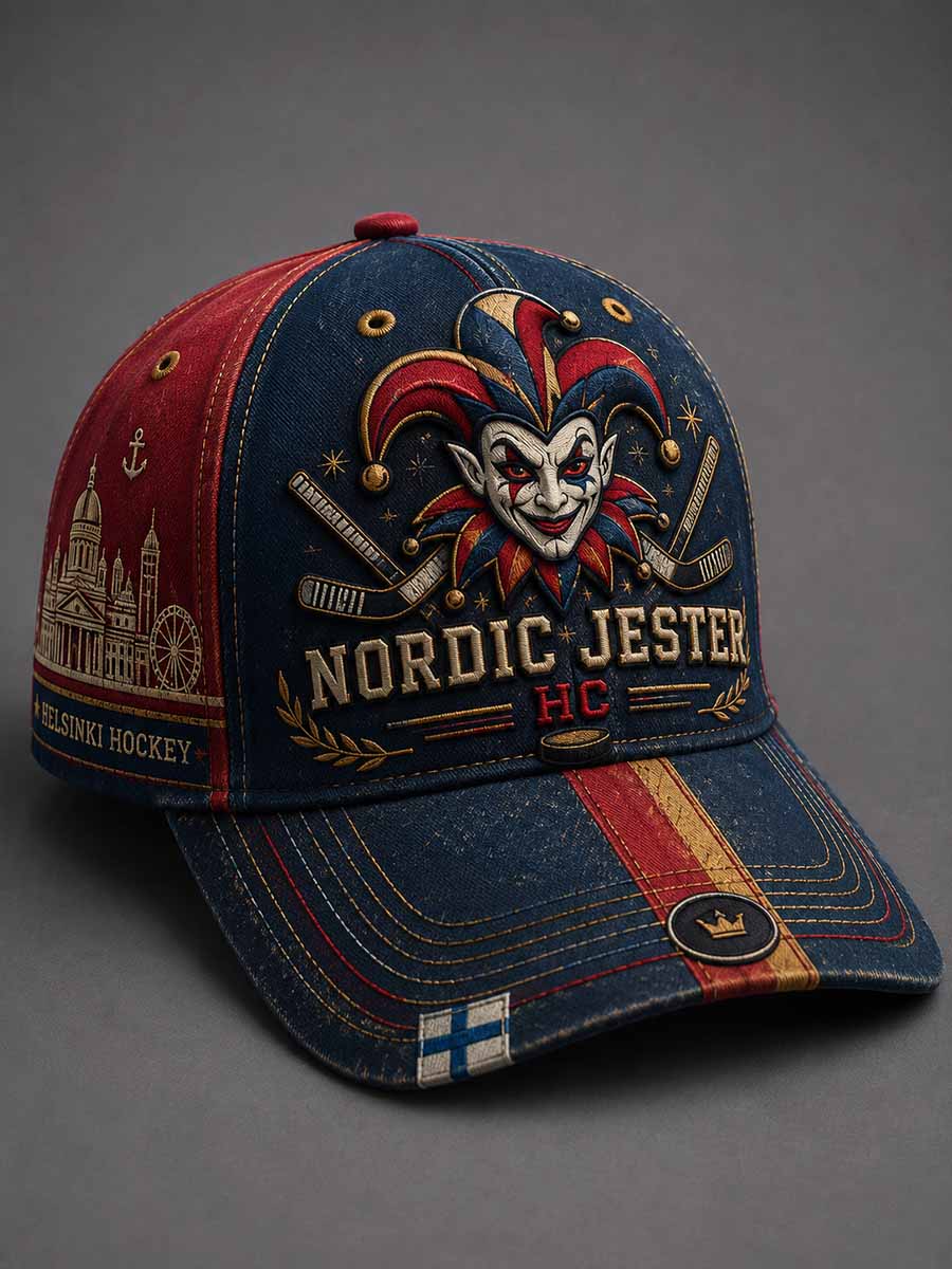 Unisex Jokerit Helsingin jääkiekkojen muistopainatuksella varustettu pipo