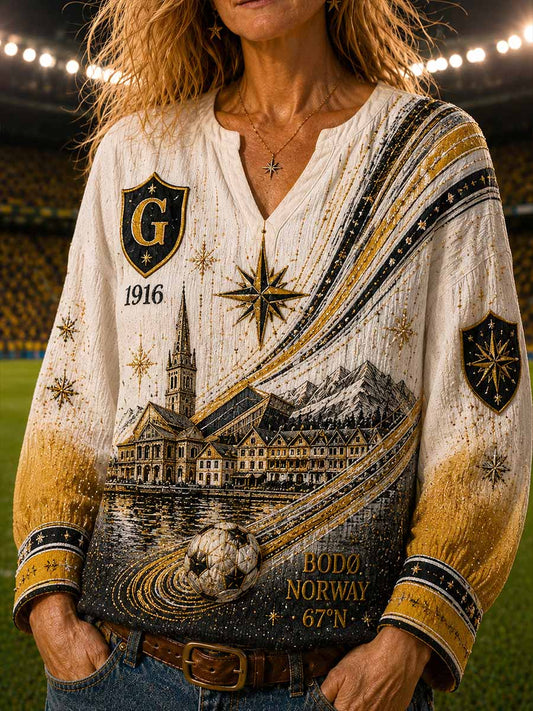 Kvinner Bodø1916 Tradisjonelt lag Skriv ut T-shirt