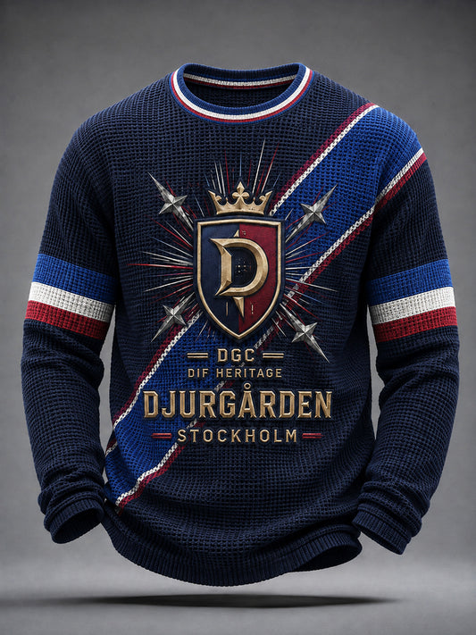 Herr-Djurgården Hockey Kultur Våffelstickad T-shirt