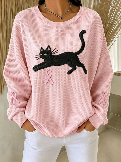 Kvinnors bröstcancer medvetenhet Print Sweatshirt