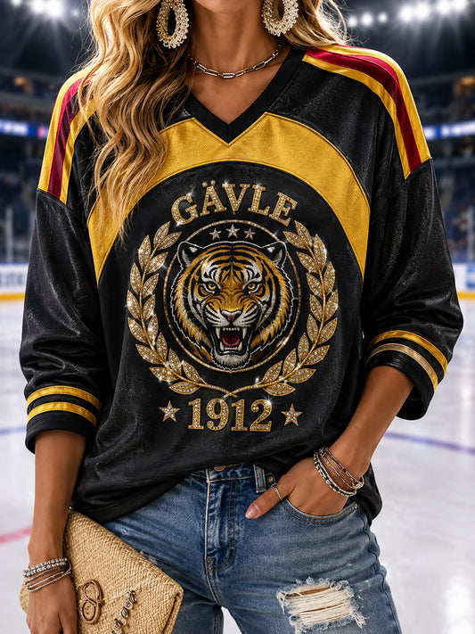Gävle Golden Tiger Hockey T-shirt med V-ringning