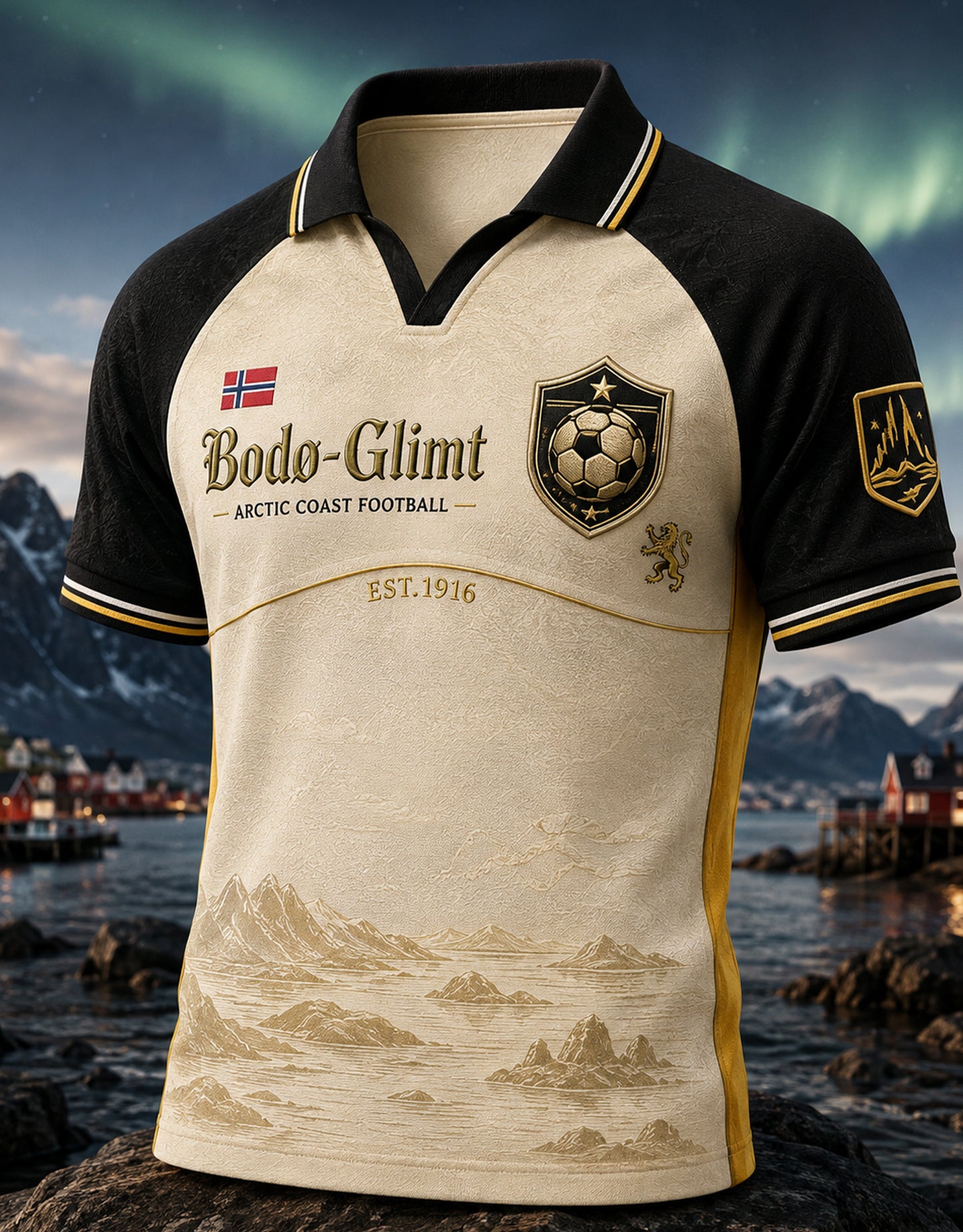 Herrers Norge fotball Bodø/Glimt poloskjorte med korte ermer