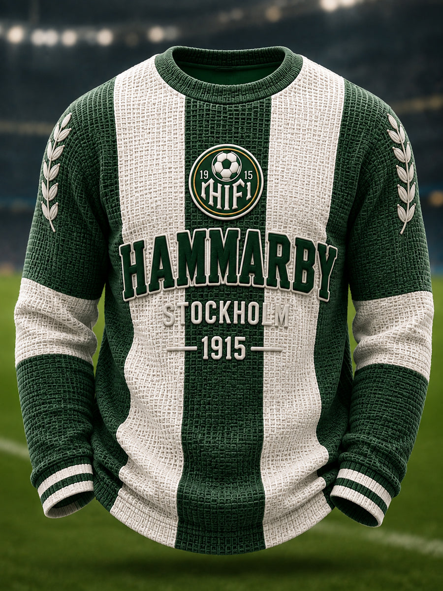 Hammarby Grönt & Vitt 1915 Fotbollsvåffelstickad T-shirt
