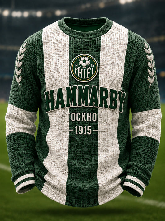 Hammarby Grönt & Vitt 1915 Fotbollsvåffelstickad T-shirt