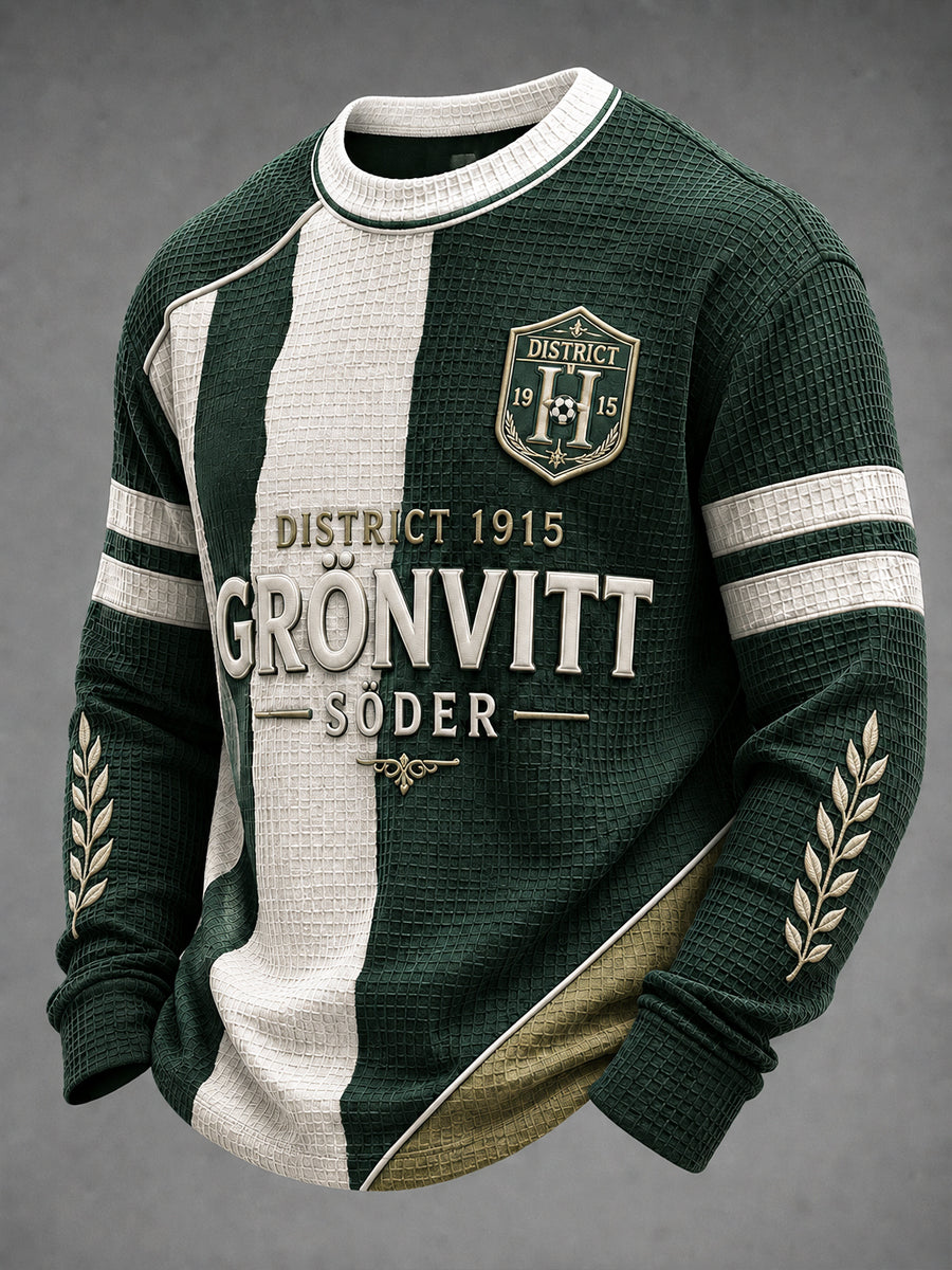 Söderort 1915 Vintage fotbollsvävstickad t-shirt