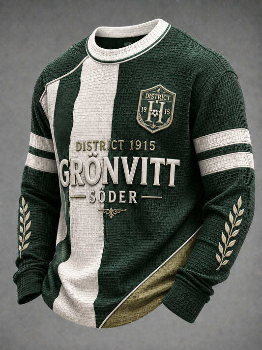 Söderort 1915 Vintage fotbollsvävstickad t-shirt