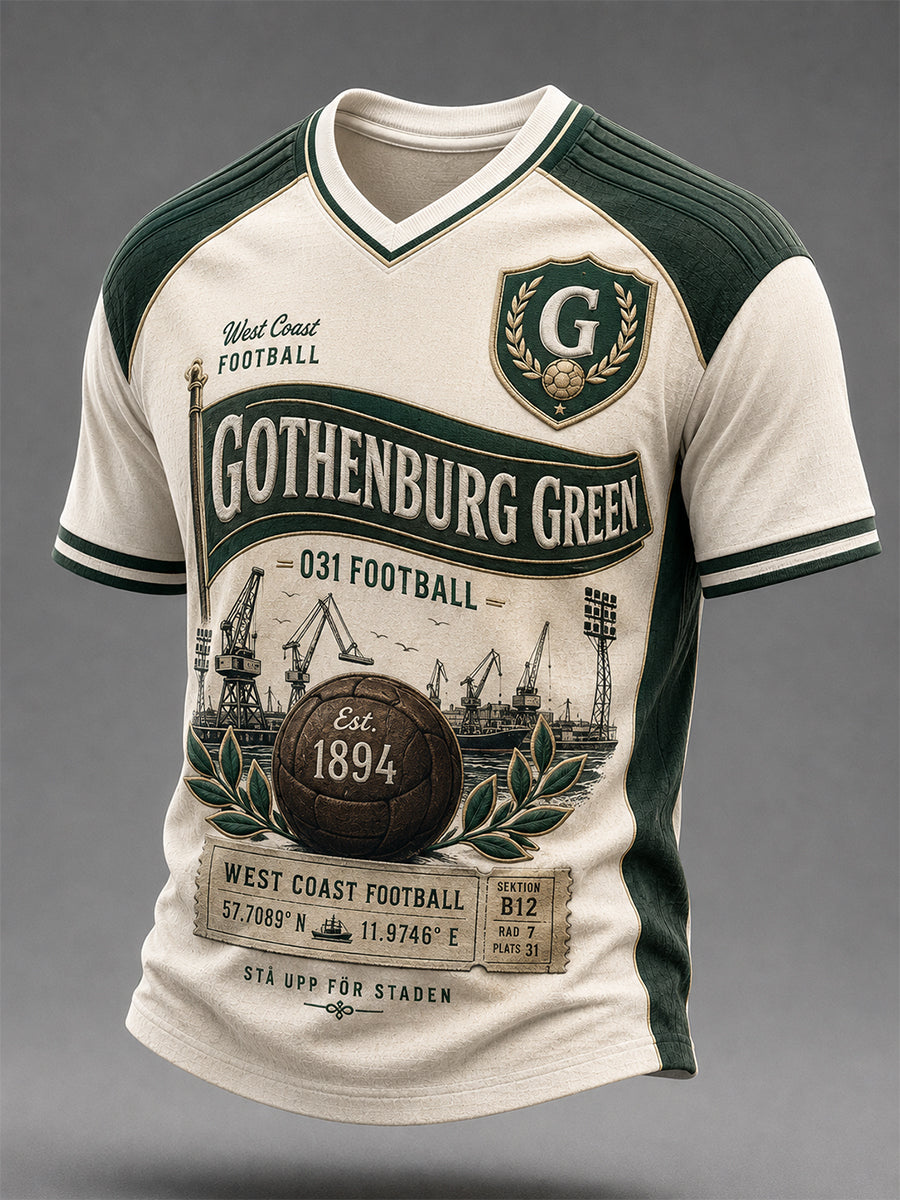 Herrarnas Gais-lärlingar T-shirt med V-ringning