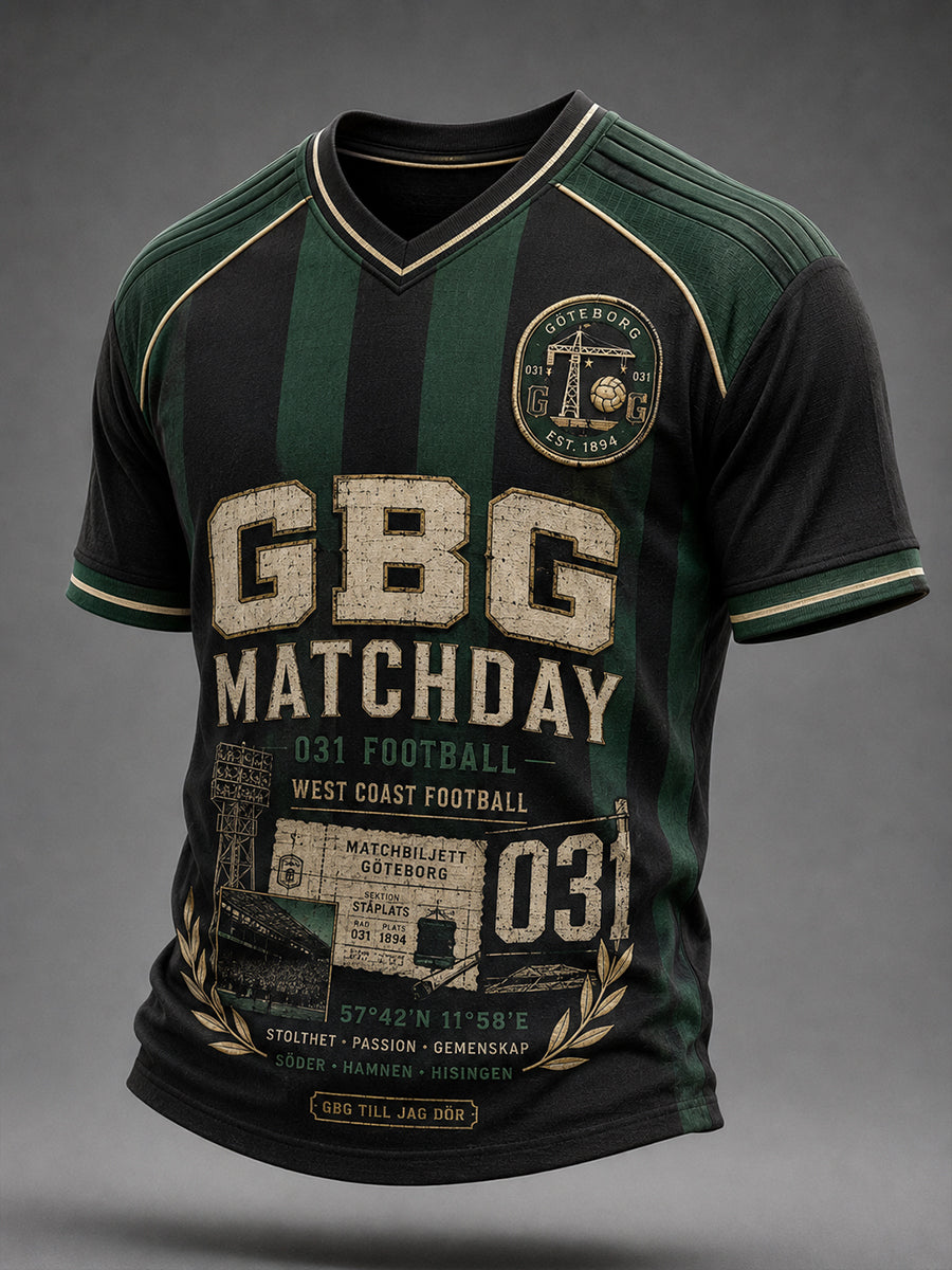 Herrarnas Gais-lärlingar T-shirt med V-ringning