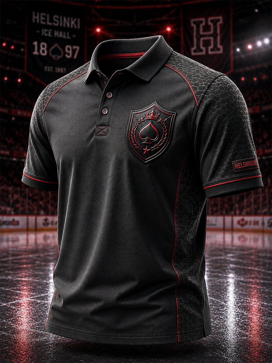 Miesten retro HIFK Suomi-kiekkopolo-paita