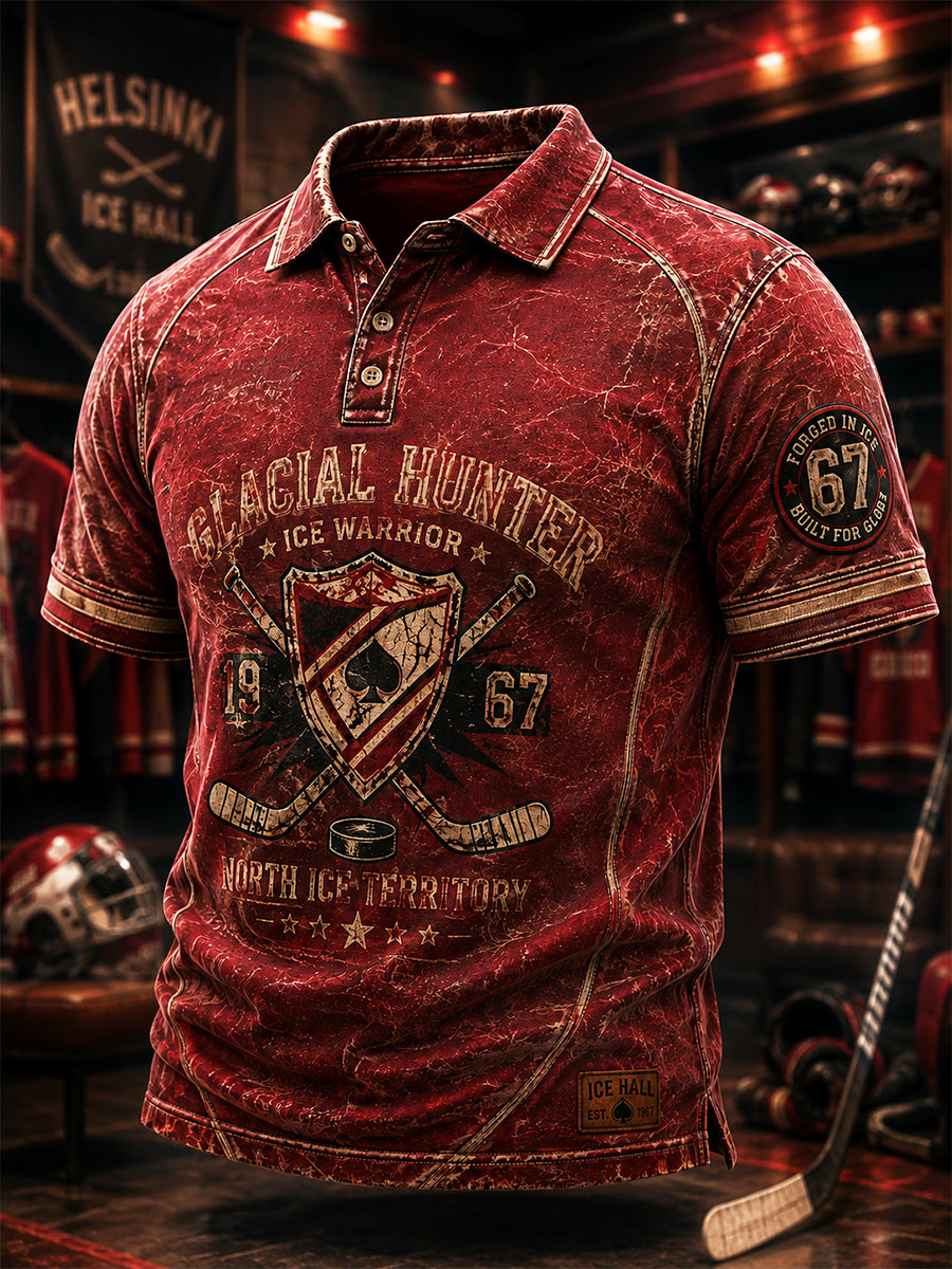 Miesten retro HIFK Suomi-kiekkopolo-paita