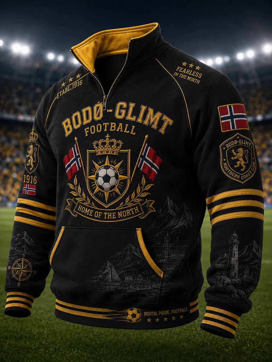 Grafisk trykk-sweatshirt for herre med Bodø Glimt fotballag