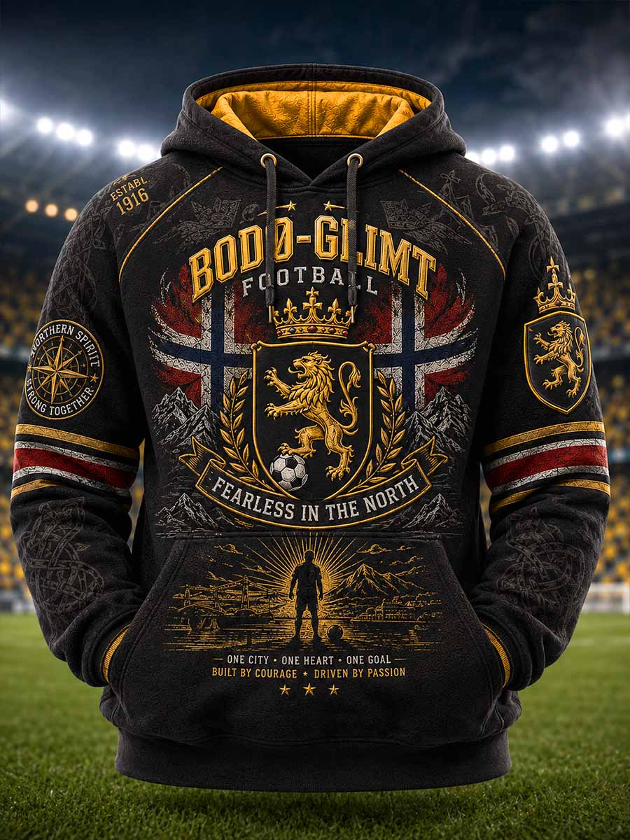 Grafisk trykk-sweatshirt for herre med Bodø Glimt fotballag