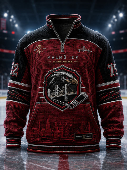 Herrarnas svenska ishockeytröja Malmö Redhawks Fans Lover Våffeltröja med lång ärm