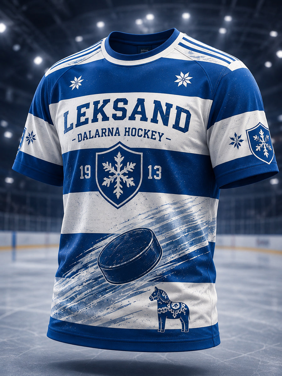 Herrligan Svensk ishockey Leksands IF Fans Älskare kortärmad t-shirt