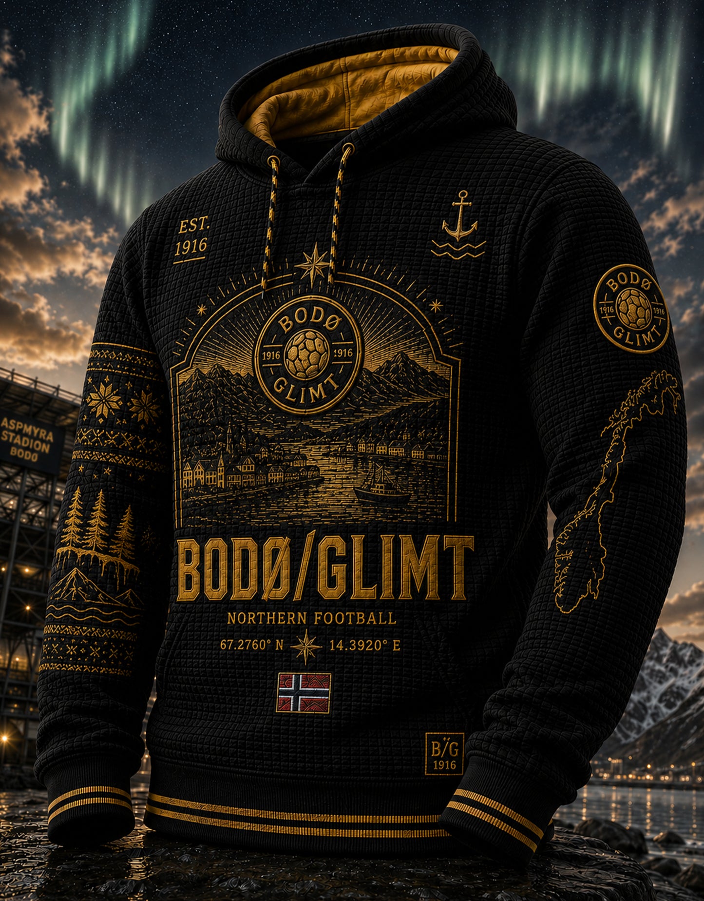 Norge fotball for herren Bodø/Glimt Langeærmer