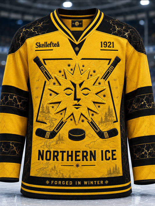 Herrtröja med v-ringning och långa ärmar från Skellefteå AIK, tryckt design