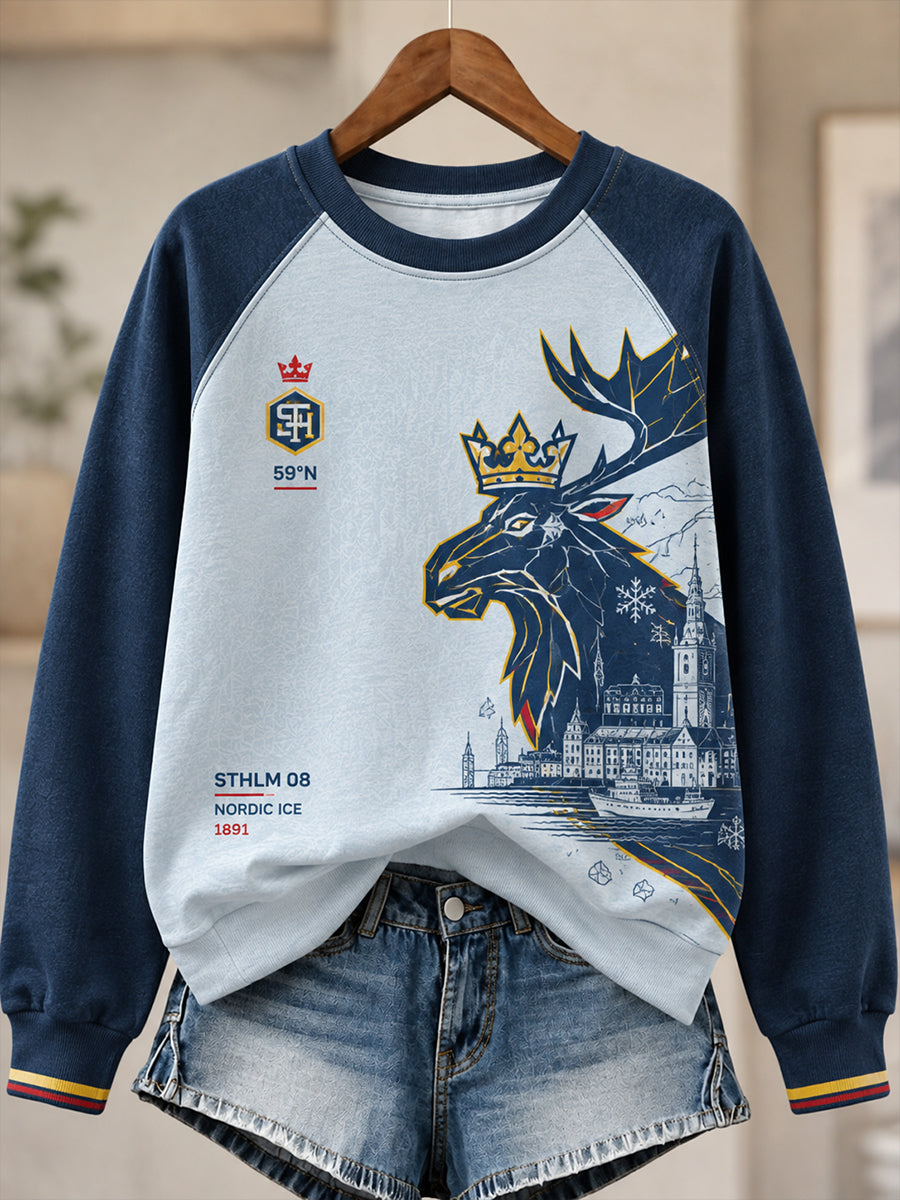 Djurgårdens IF-damtröja med raglanärmar
