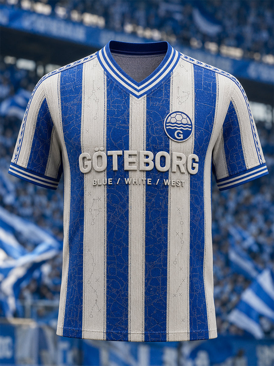 Herrar Retro IFK Göteborg Svensk Fotbollsläkkare T-shirt