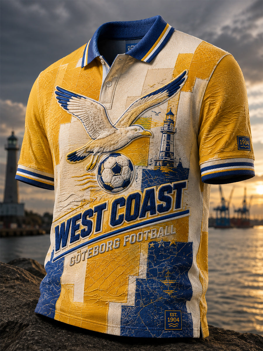 Herr Retro IFK Göteborg Svensk fotbollskärlskare Polo tröja