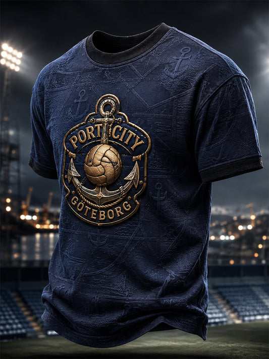 Herrar Retro IFK Göteborg Svensk Fotbollsläkkare T-shirt
