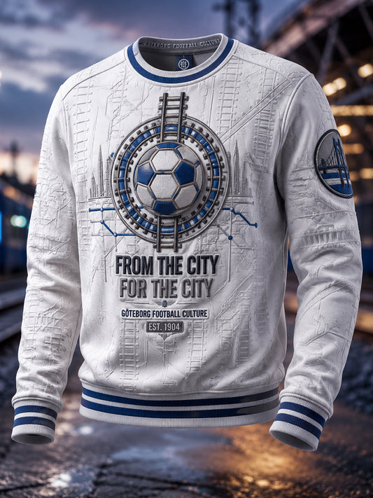 Herrtröja med rund halsringning i retrostil från IFK Göteborg – för fotbollsentusiaster