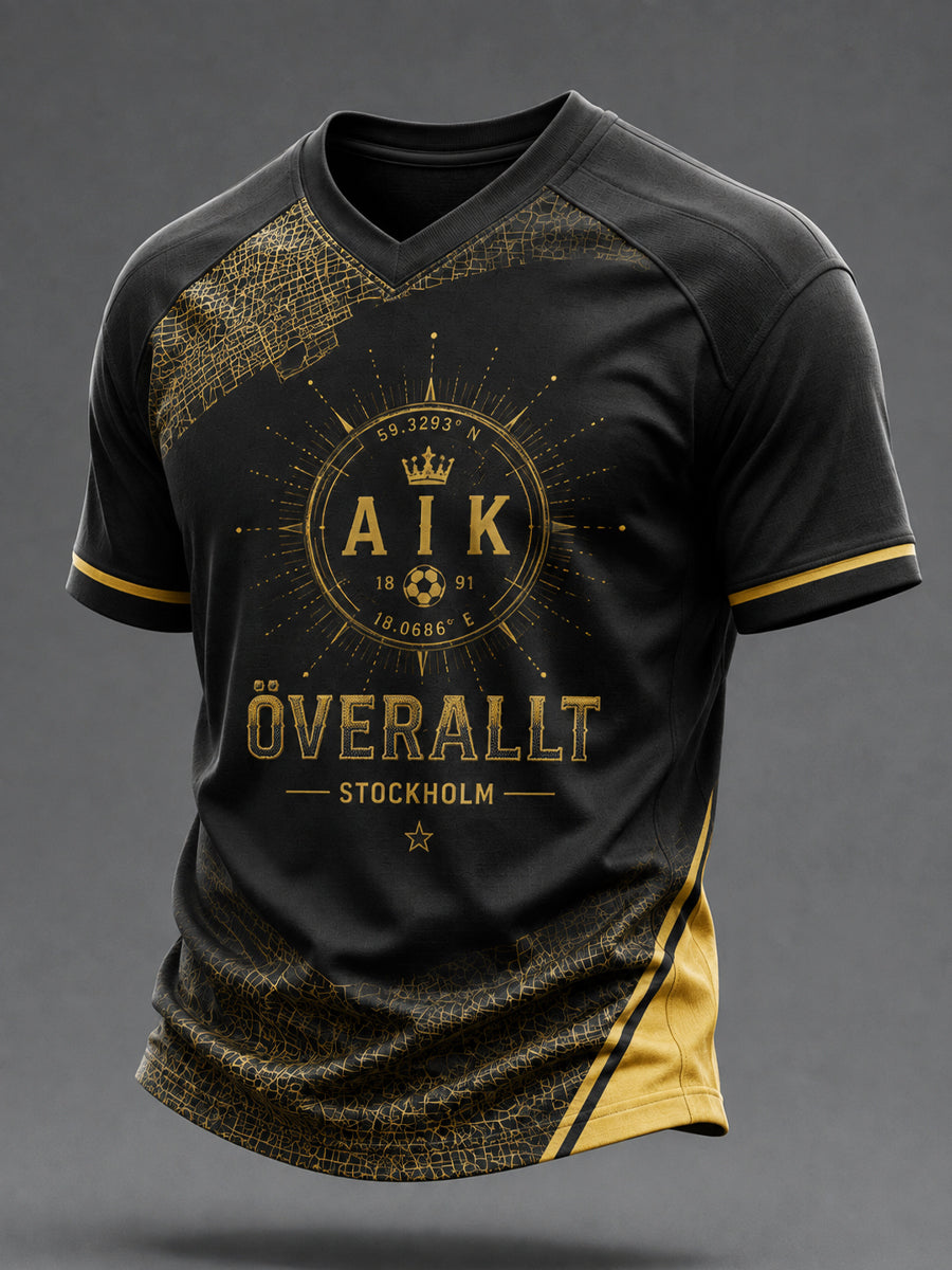 Herr AIK Stockholm-vintage fotbollströja