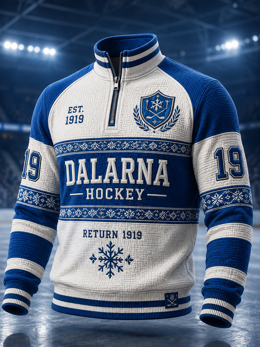 Herrligan avsnittet Svensk ishockey Leksands IF Fans Älskare Våffeltröja med lång ärm