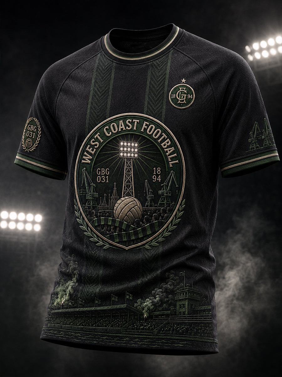Herrarnas svenska fotbollströja för Gais-fans och fotbollsläkare med korta ärmarna