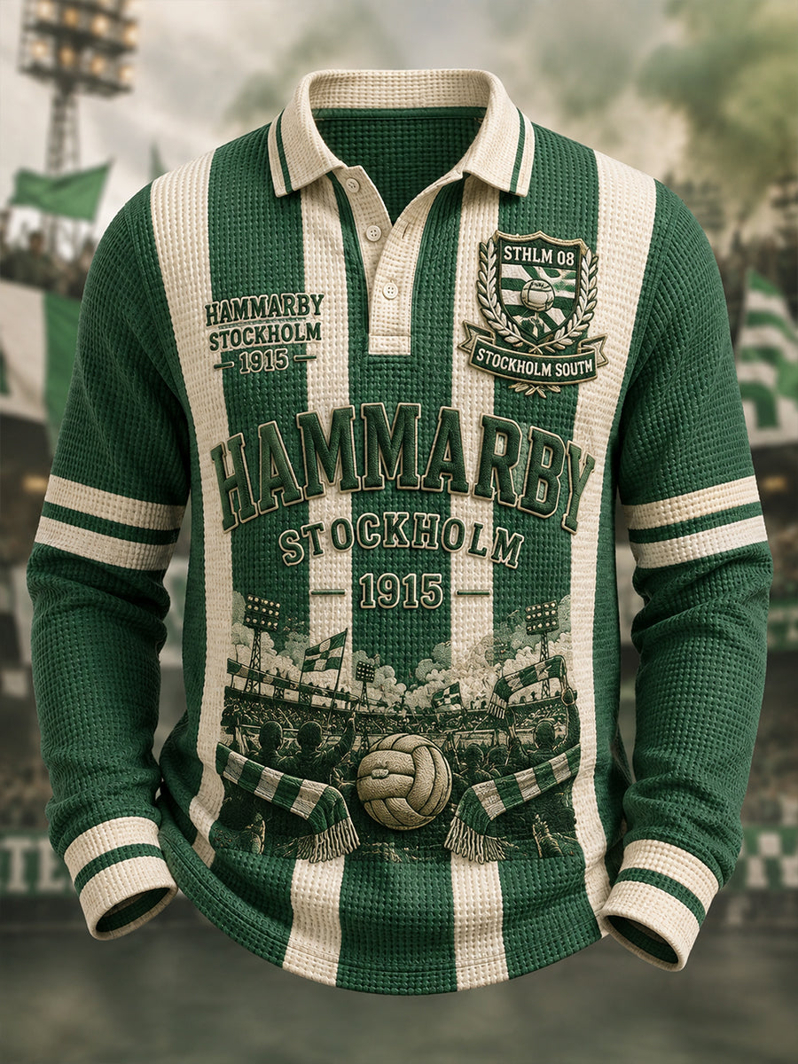 Herrarnas svenska fotbollströja för Hammarby-supportrar med lång ärm