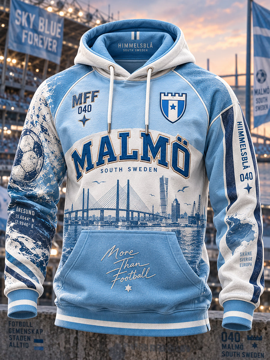 Mäns Malmö FF överstorad drop-söter huva med fickar