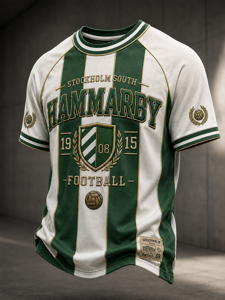 Herrarnas svenska fotboll Hammarby fans älskare kortärmad t-shirt