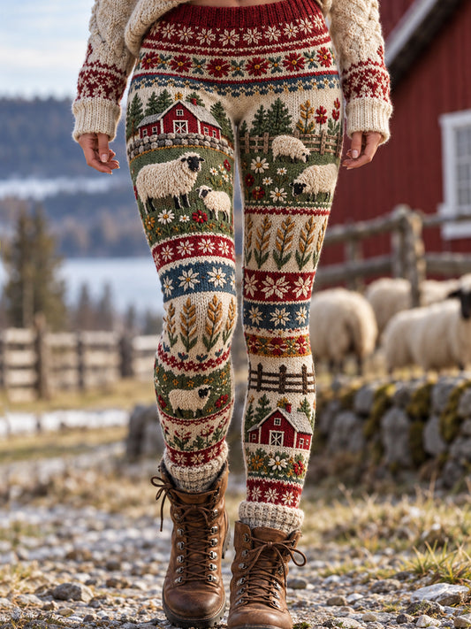 Kvinnors Retro Country gård-stil Leggings