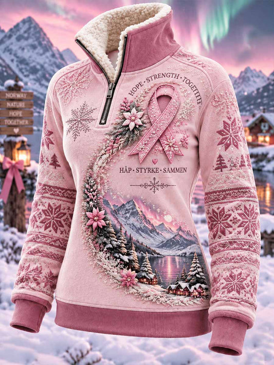 Kvinneres brystkreftbevisst utskrifter Sweatshirt