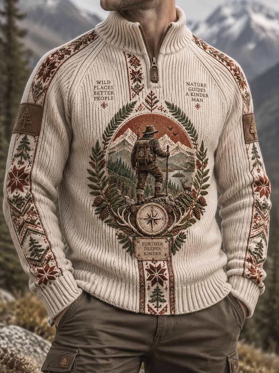 Menens Vintage Jeger Vandringsmønster: