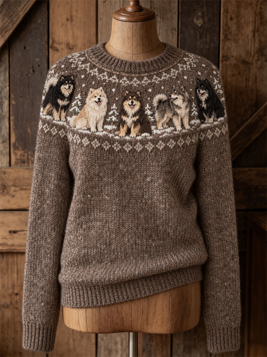 Kvinnors Vintage Finska Lapphund Dogs