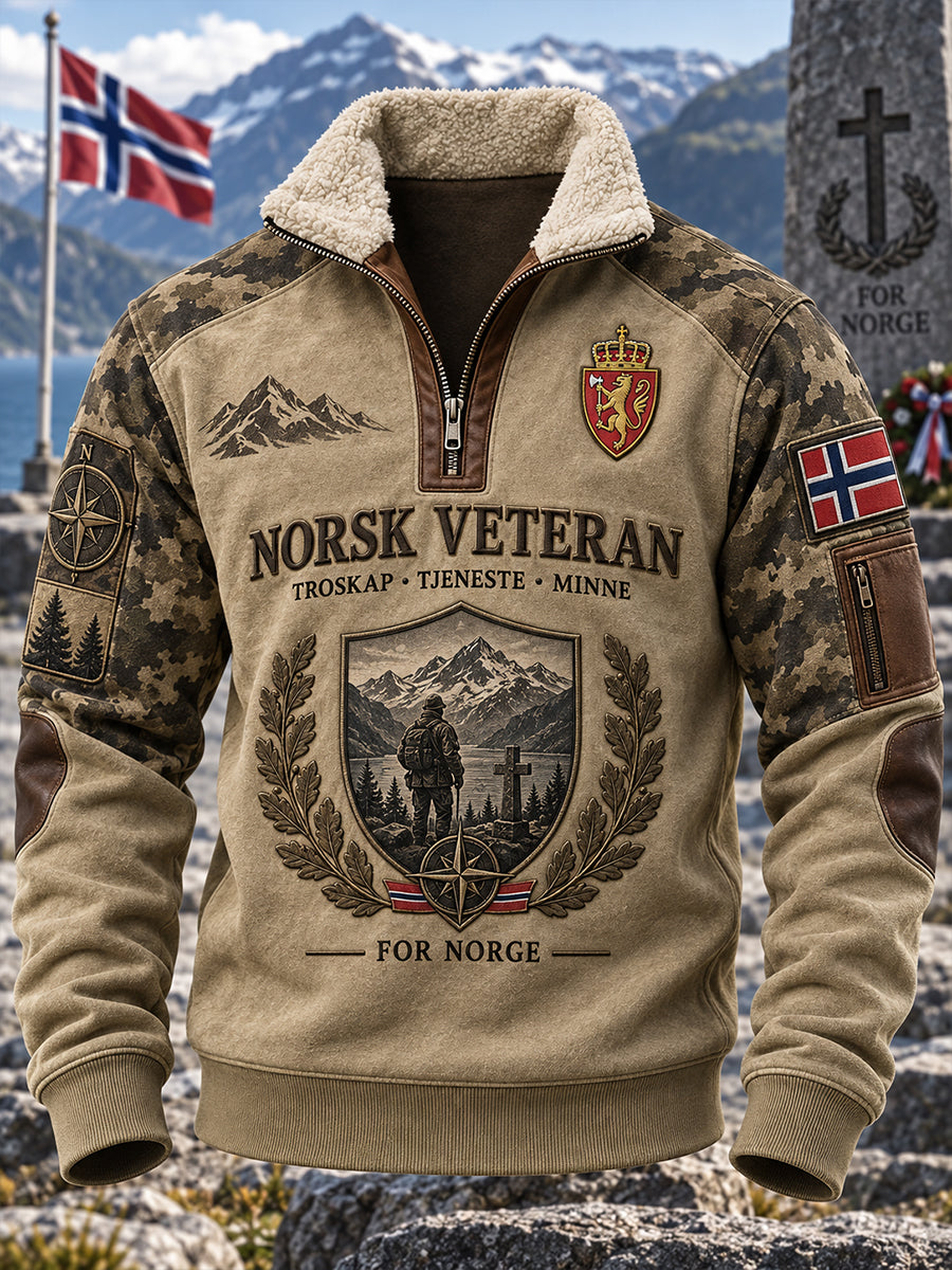 Menns norsk militær minnepolotrøye