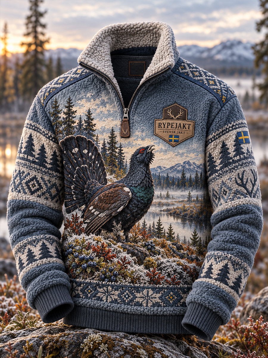 Mäns svenska jaktsäsong Fleece-Lined Stand-Collar Jacka