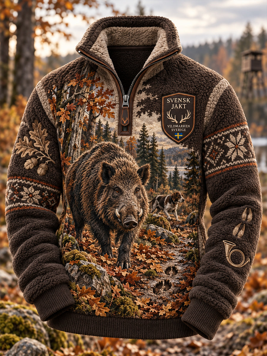 Mäns svensk jaktsäsong Fleece-Lined Jacka