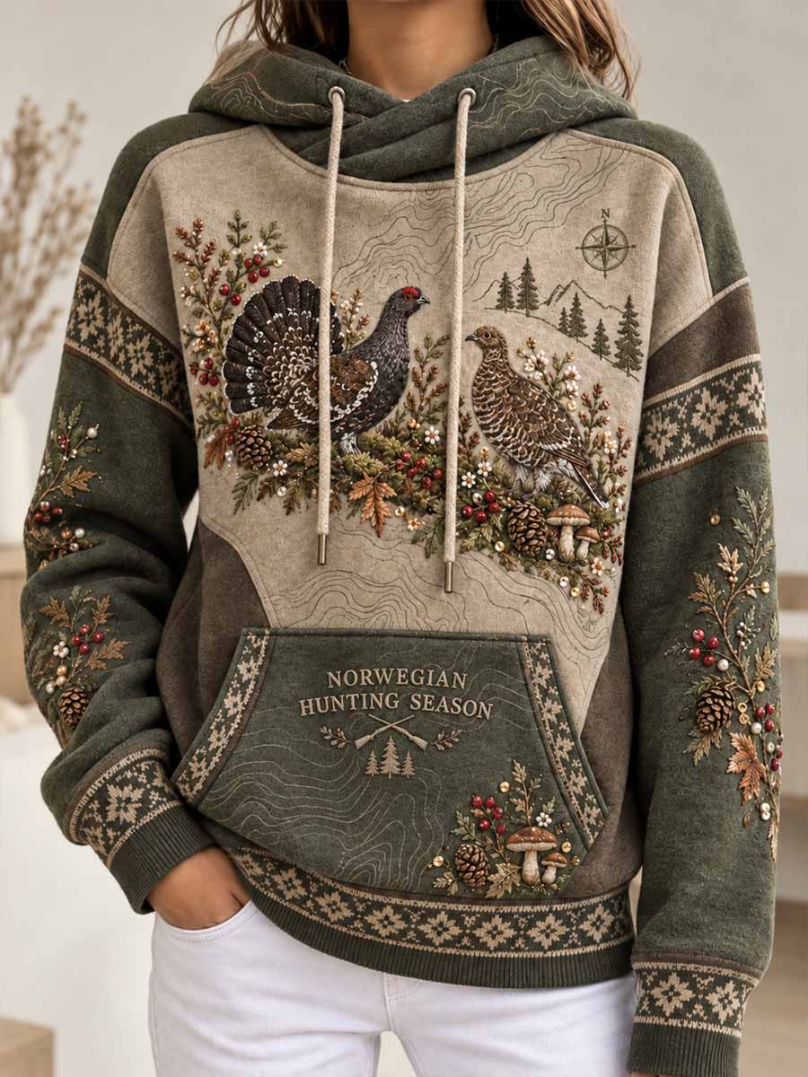 Kvinner jakt sesong Tiur Mønster Print Sweatshirt