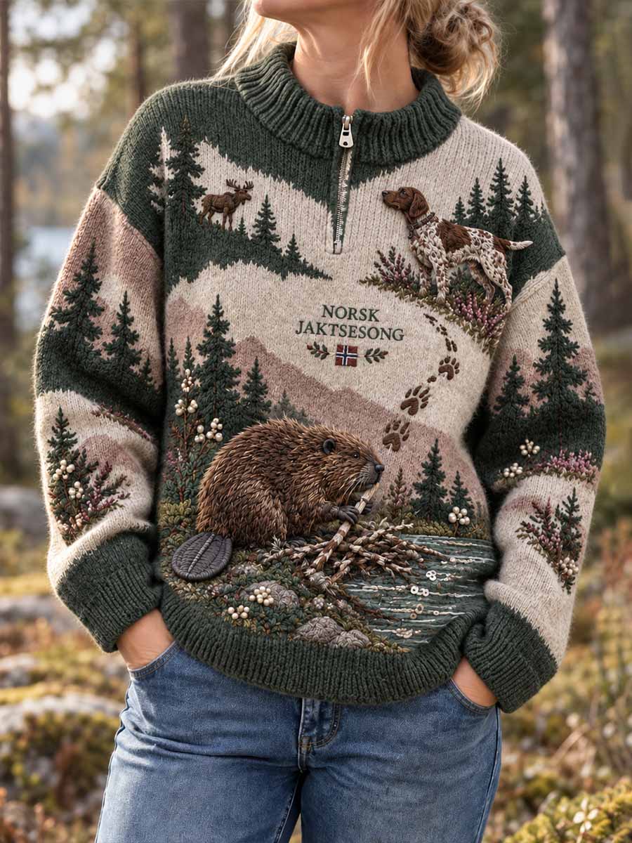 Damegenser med vintage-jakttidsmønster