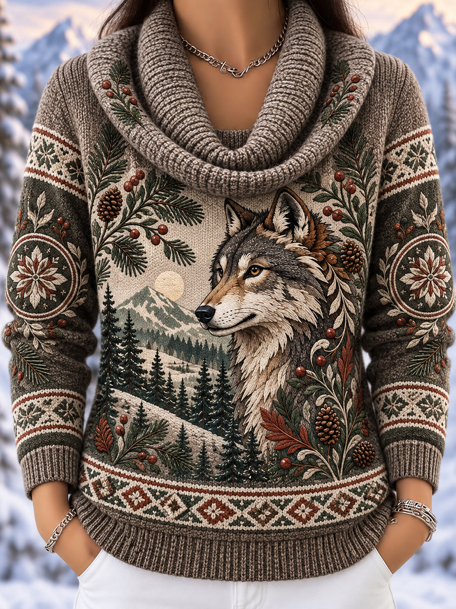 Kvinnors nordiska djur Mysigt knit topp