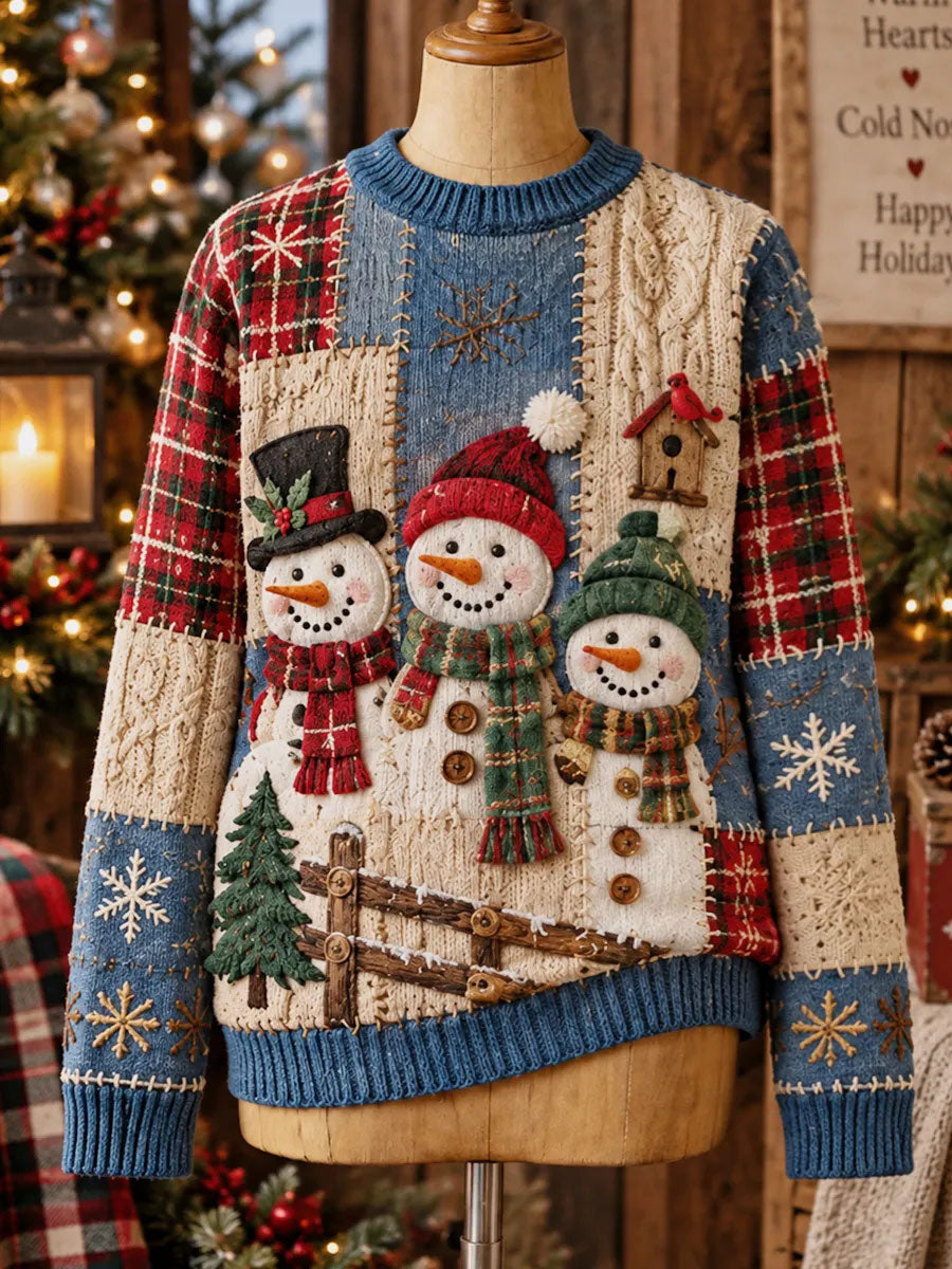 Damtröja med julmotiv – snögubbe