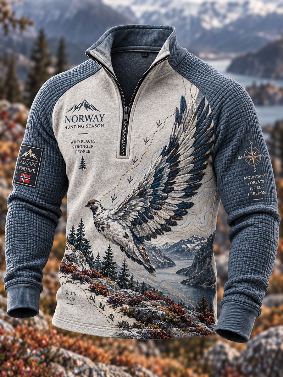 Menens Norge jakt sesong Tiur Trykt sweeshirt