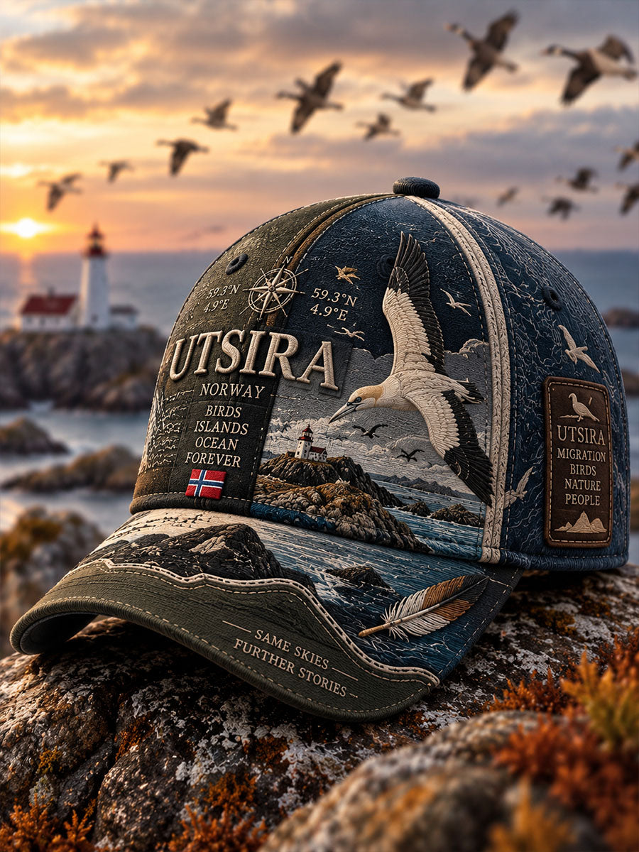 Unisex Utsira Island Fuglemigrasjon Trykk Lue