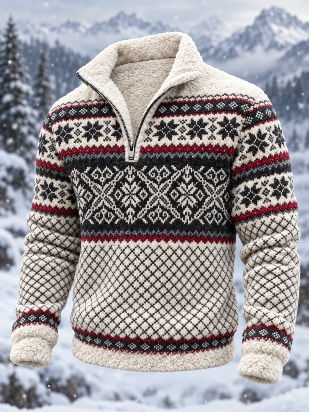 Menns norske Flannel-weatshirt