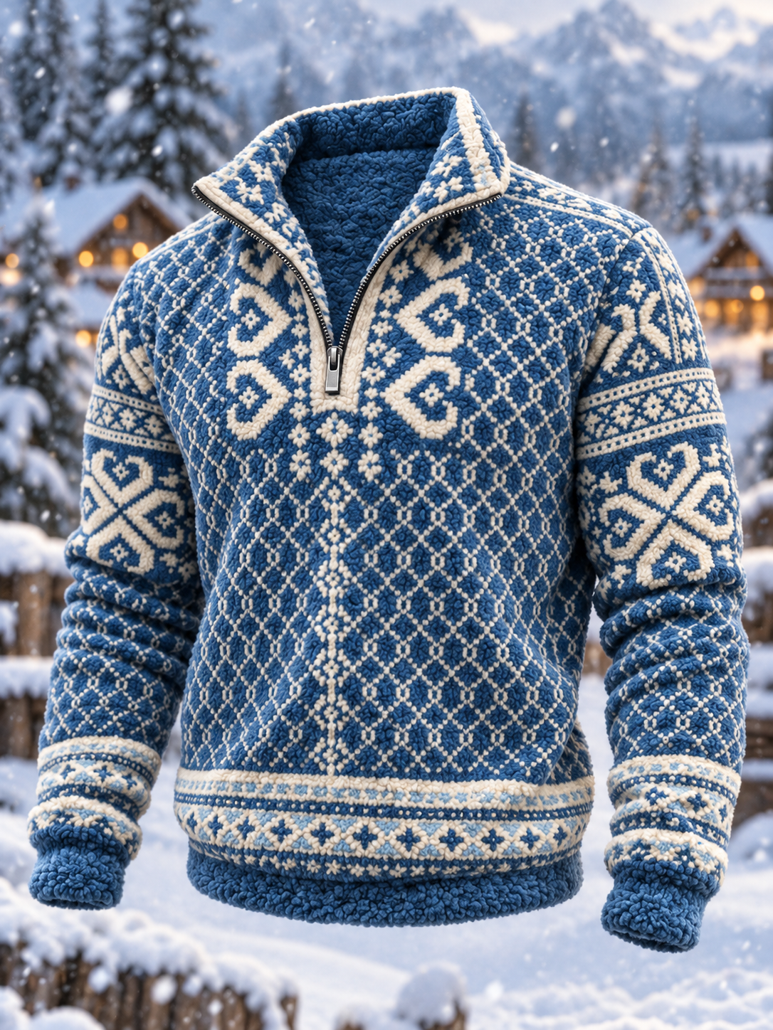 Menns norsk flanellgenser
